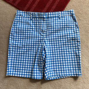 Lands' End 16 Mid Rise Checkered Shorts Casual